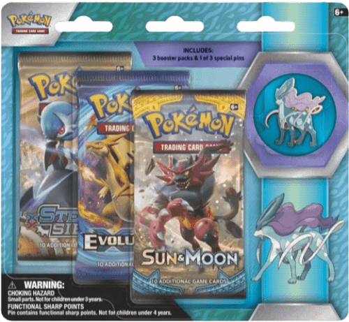 Legendary Beasts Suicune Pin 3-Pack Blister