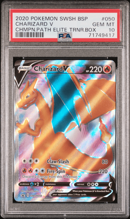 PSA 10 CHARIZARD V CHMPN.PATH ELITE TRNR.BOX