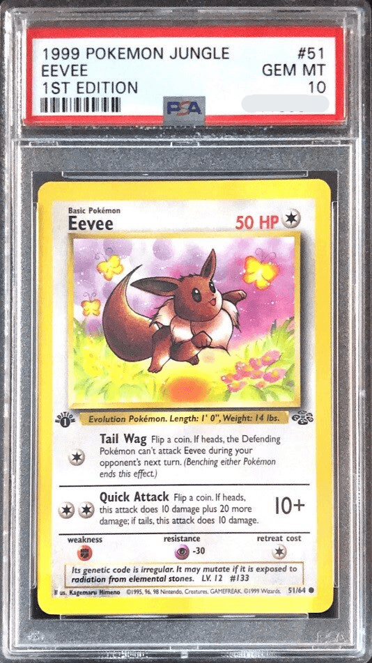 PSA 10 EEVEE 1ST EDITION JUNGLE 1999