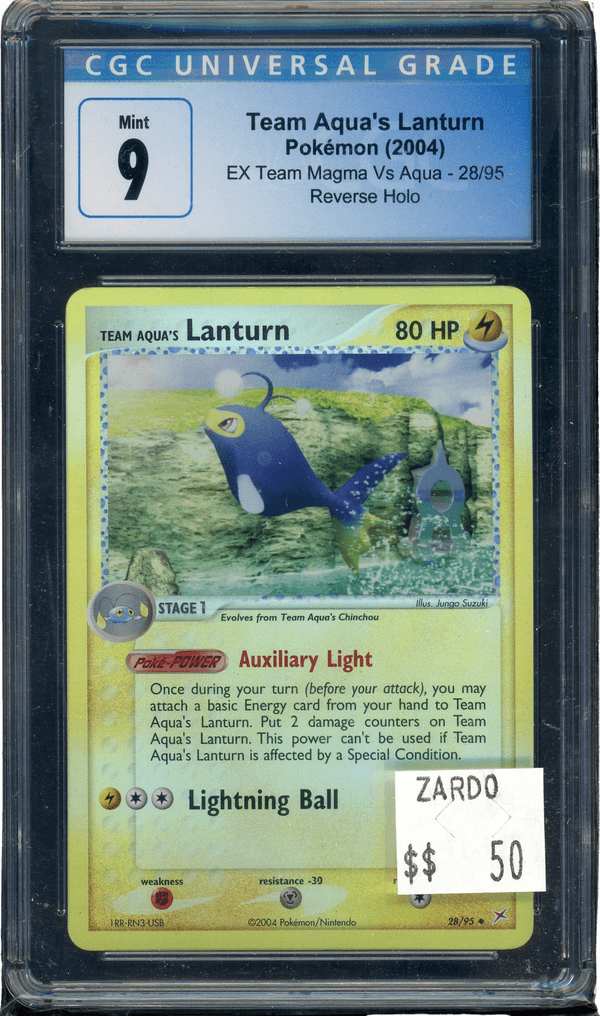 CGC 9 TEAM AQUA'S LANTURN REVERSE HOLO